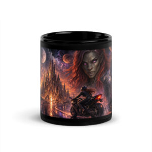 Marzonia Captain Marian Skye Black Glossy Mug